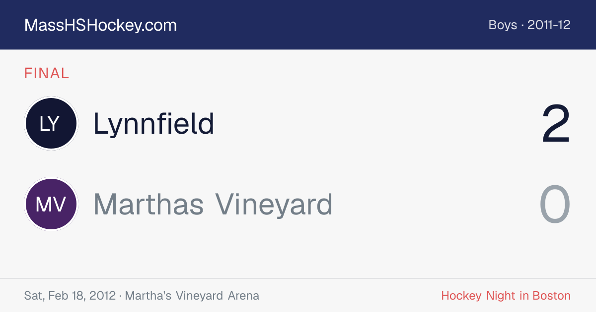 Lynnfield at Marthas Vineyard score card