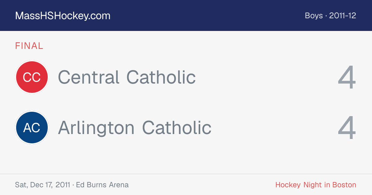 Central Catholic at Arlington Catholic score card