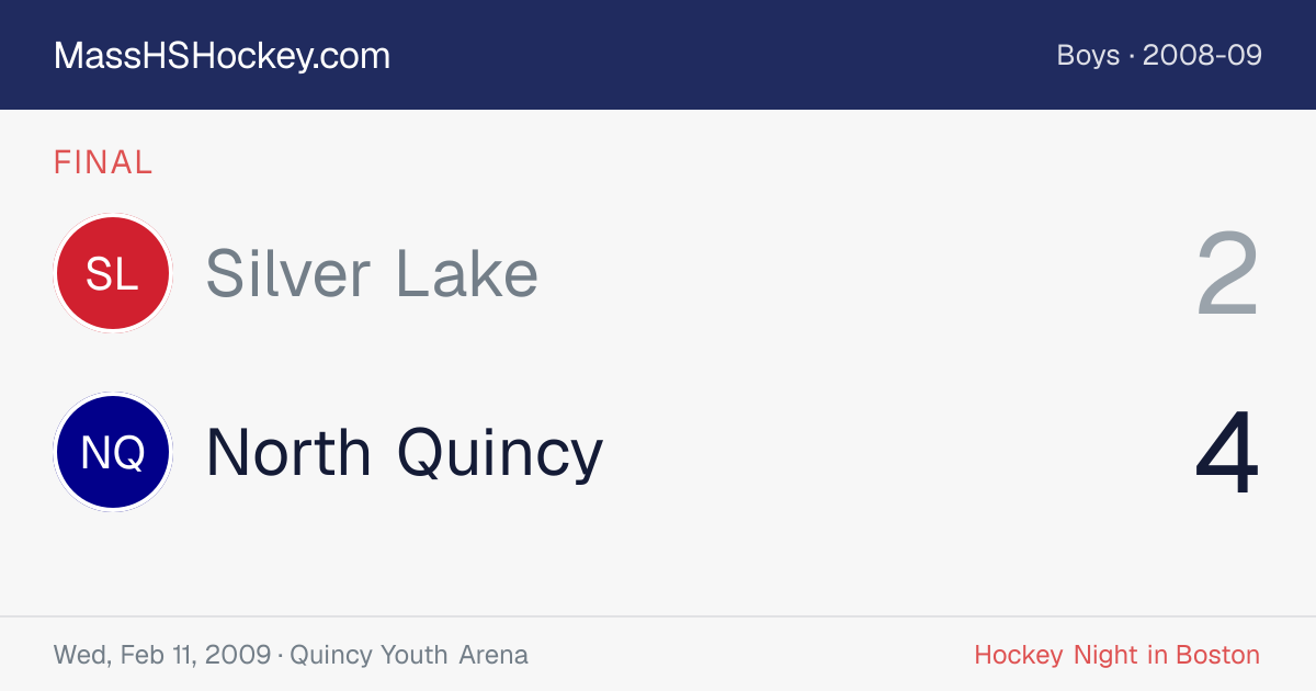 Silver Lake at North Quincy score card