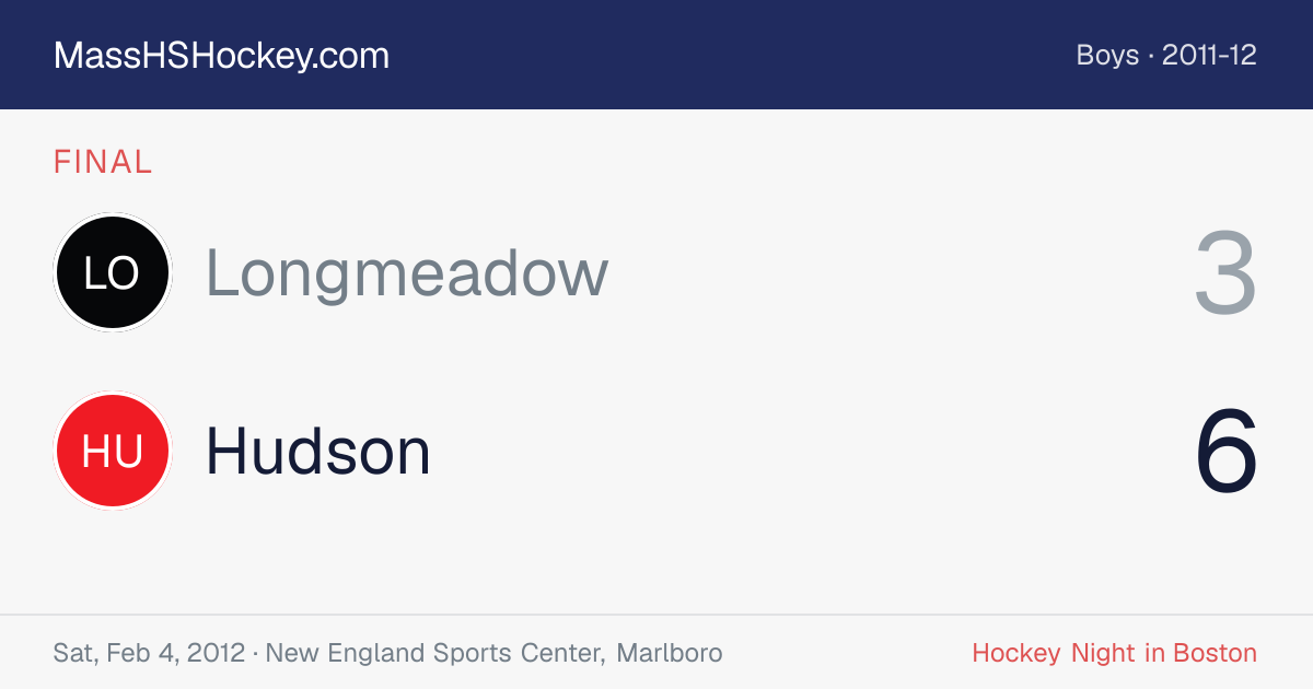 Longmeadow at Hudson score card