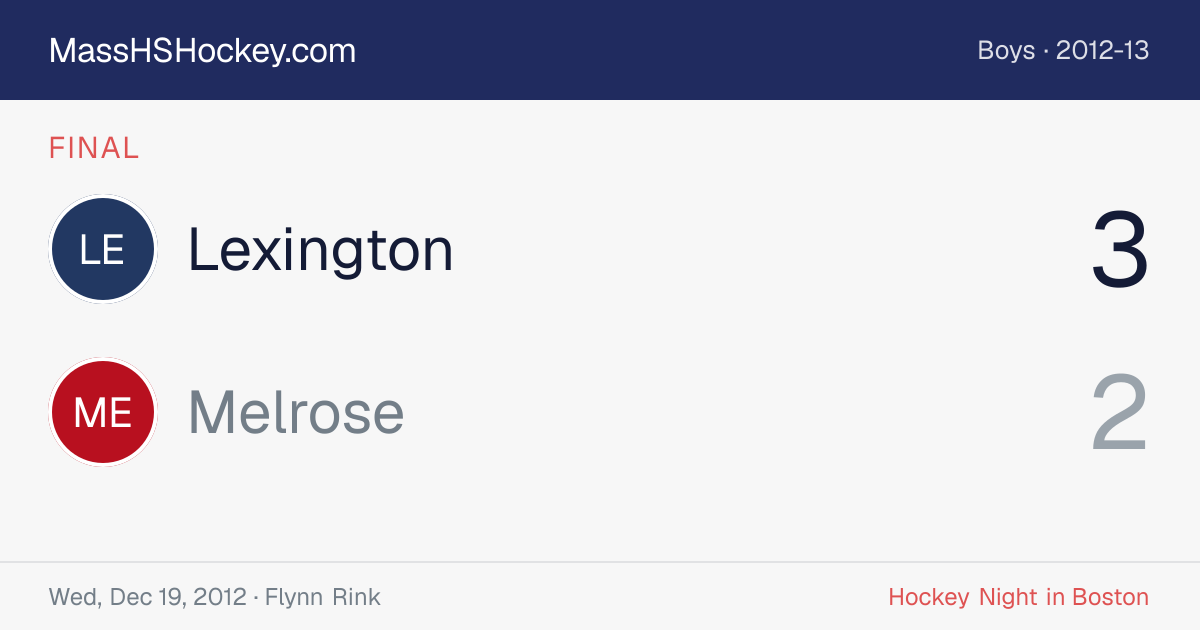Lexington at Melrose score card