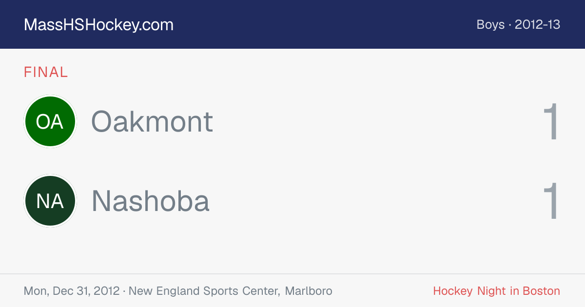Oakmont at Nashoba score card