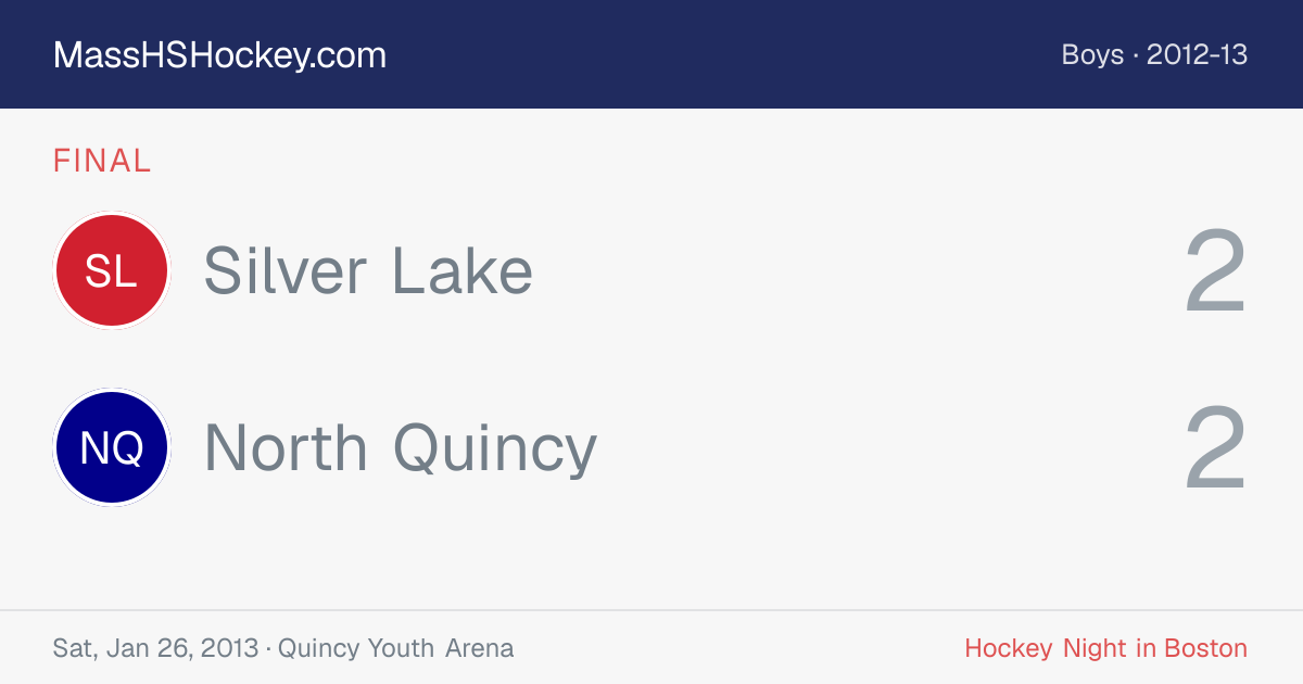 Silver Lake at North Quincy score card