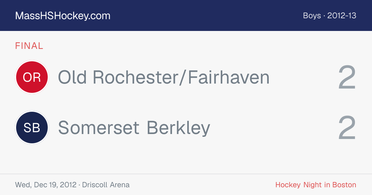 Old Rochester/Fairhaven at Somerset Berkley score card