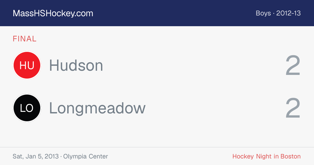 Hudson at Longmeadow score card