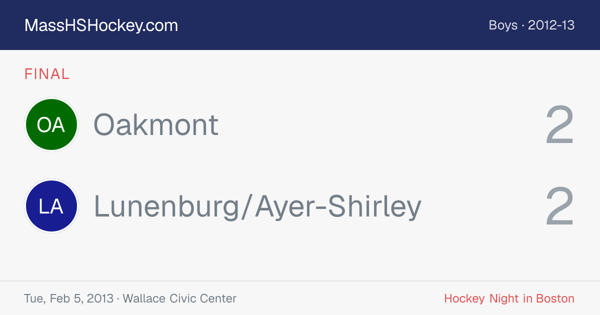 Oakmont at Lunenburg/Ayer-Shirley score card