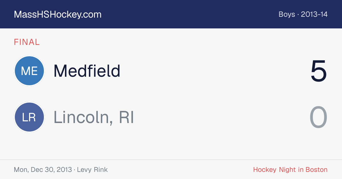 Medfield at Lincoln, RI score card