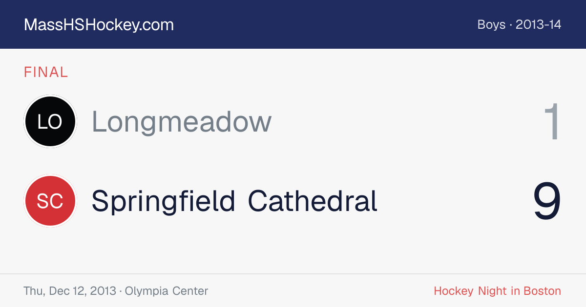 Longmeadow at Springfield Cathedral score card