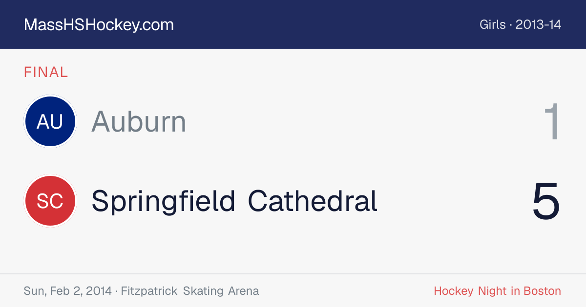 Auburn at Springfield Cathedral score card