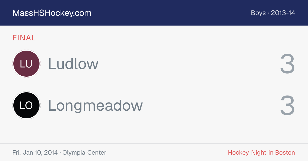 Ludlow at Longmeadow score card