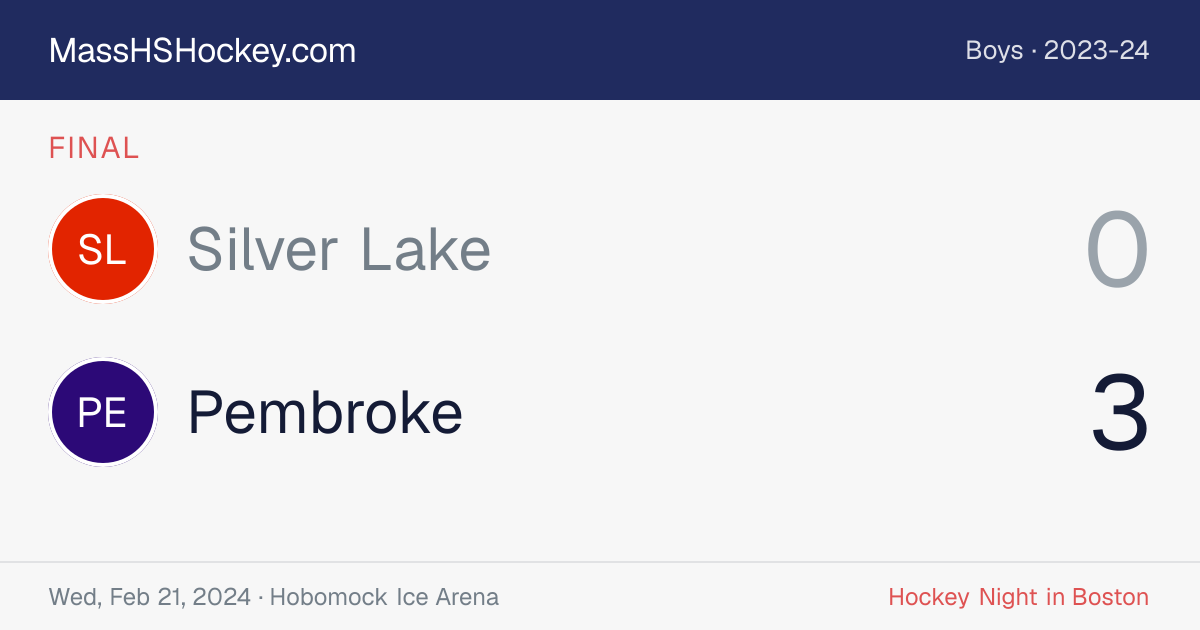 Silver Lake at Pembroke score card