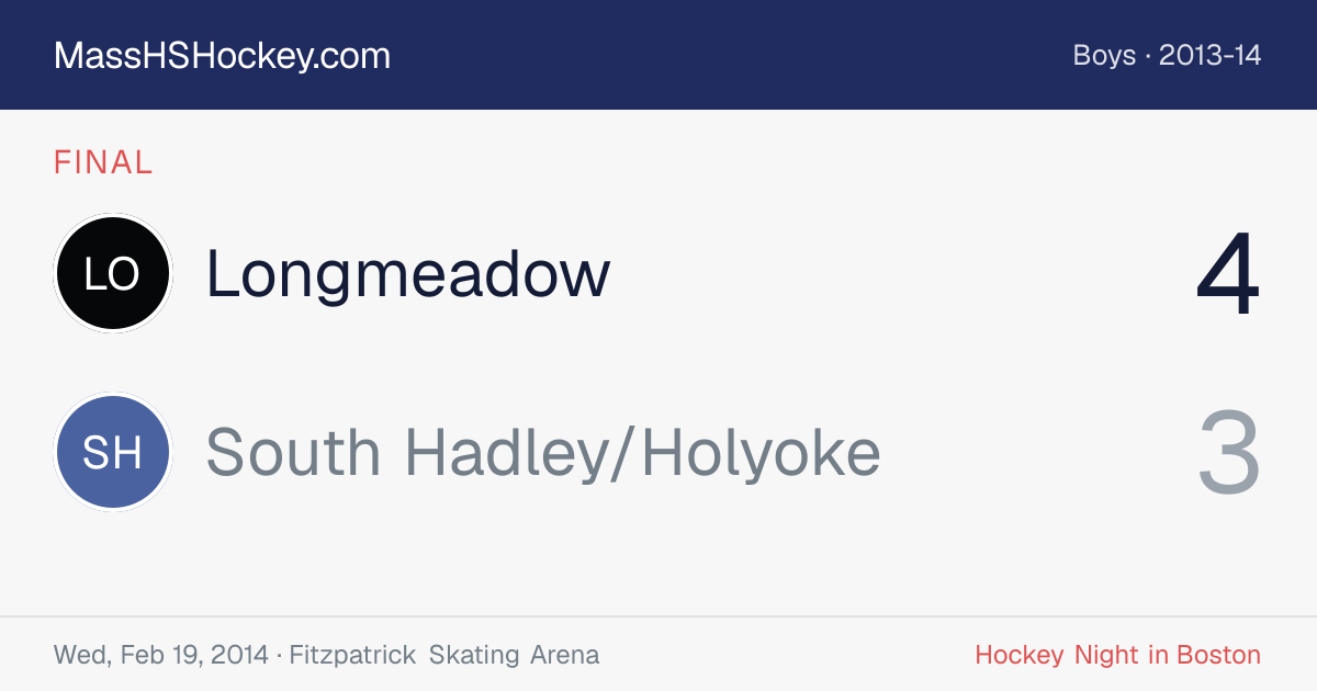 Longmeadow at South Hadley/Holyoke score card