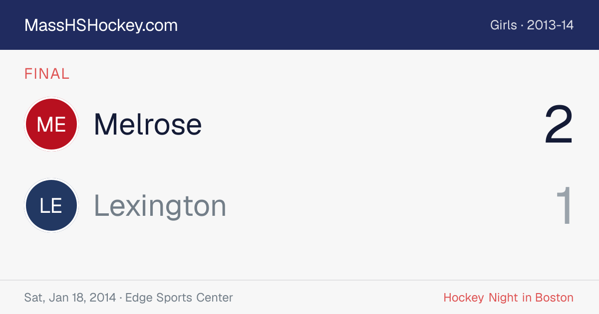 Melrose at Lexington score card
