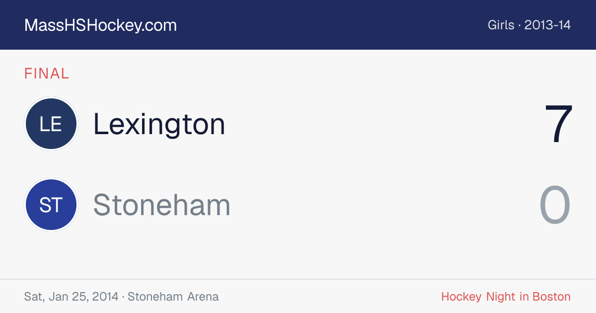 Lexington at Stoneham score card