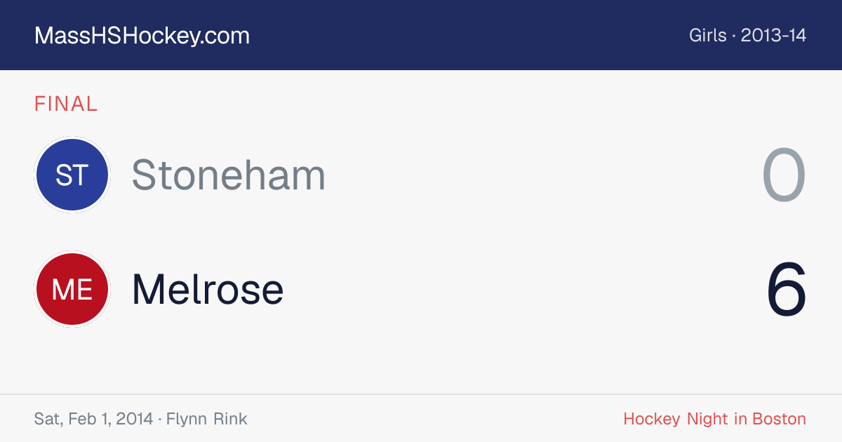 Stoneham at Melrose score card