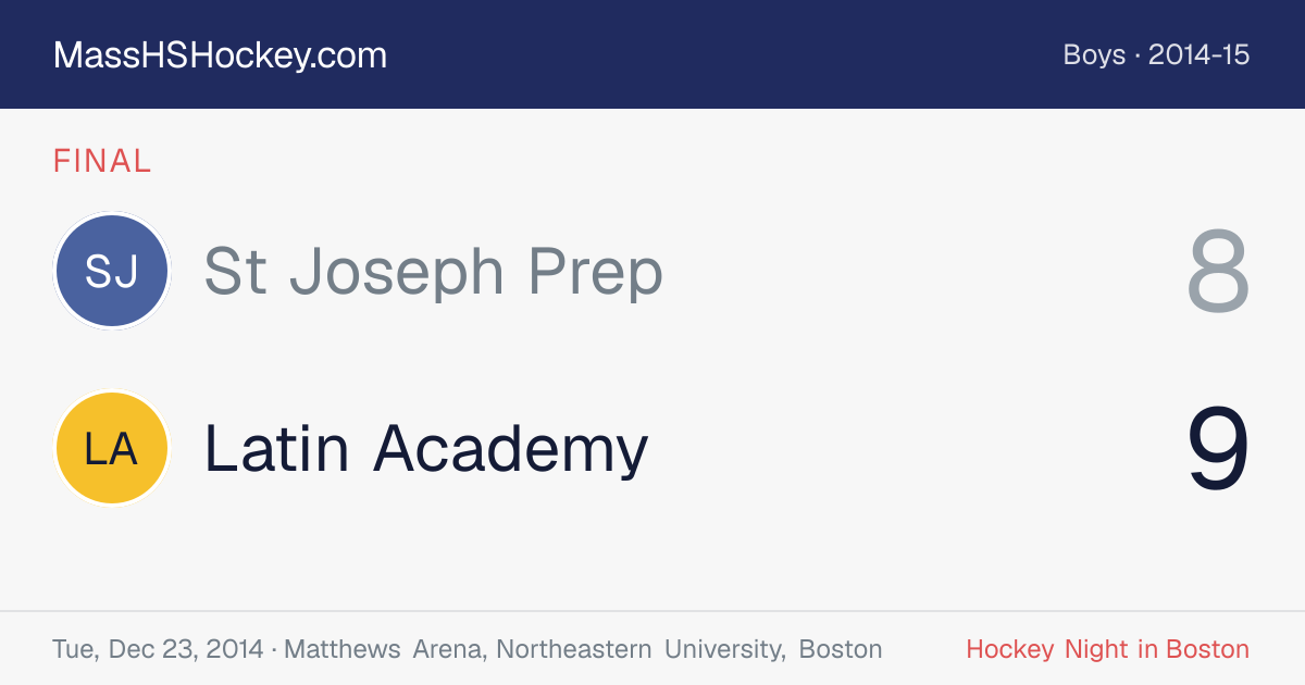 St Joseph Prep at Latin Academy score card