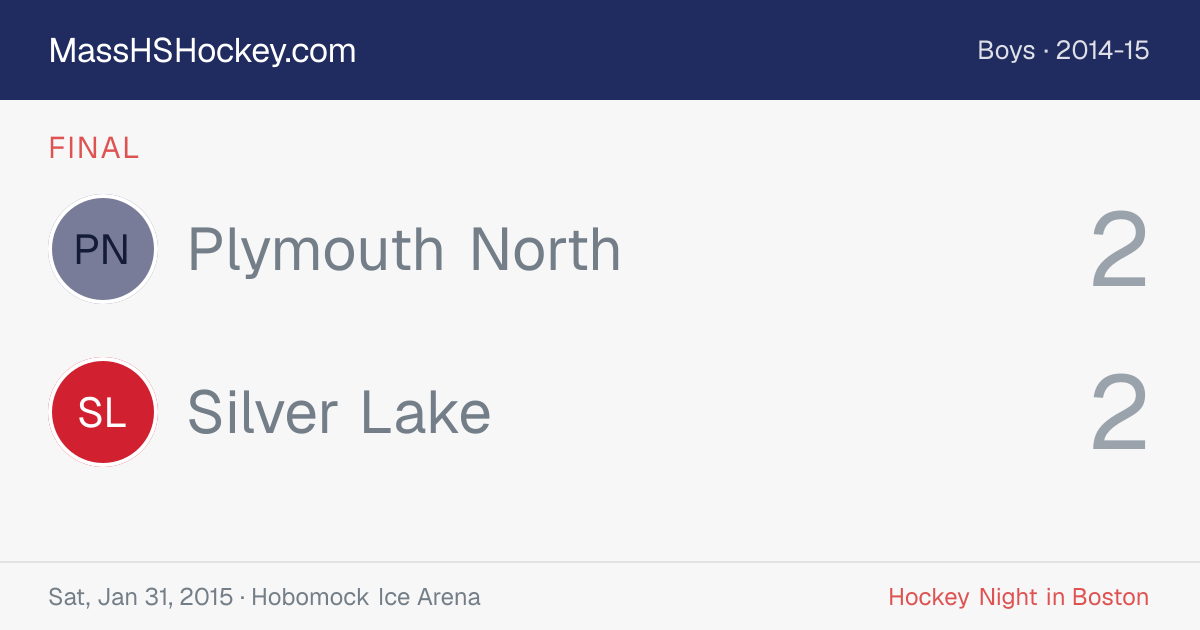 Plymouth North at Silver Lake score card