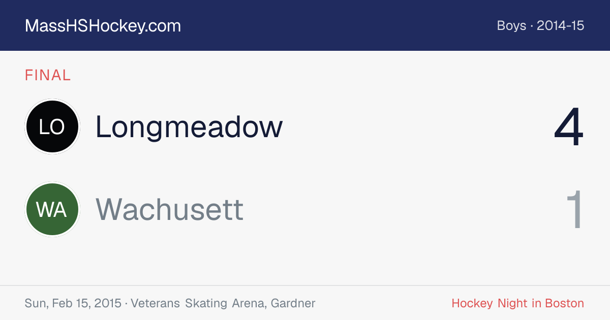 Longmeadow at Wachusett score card