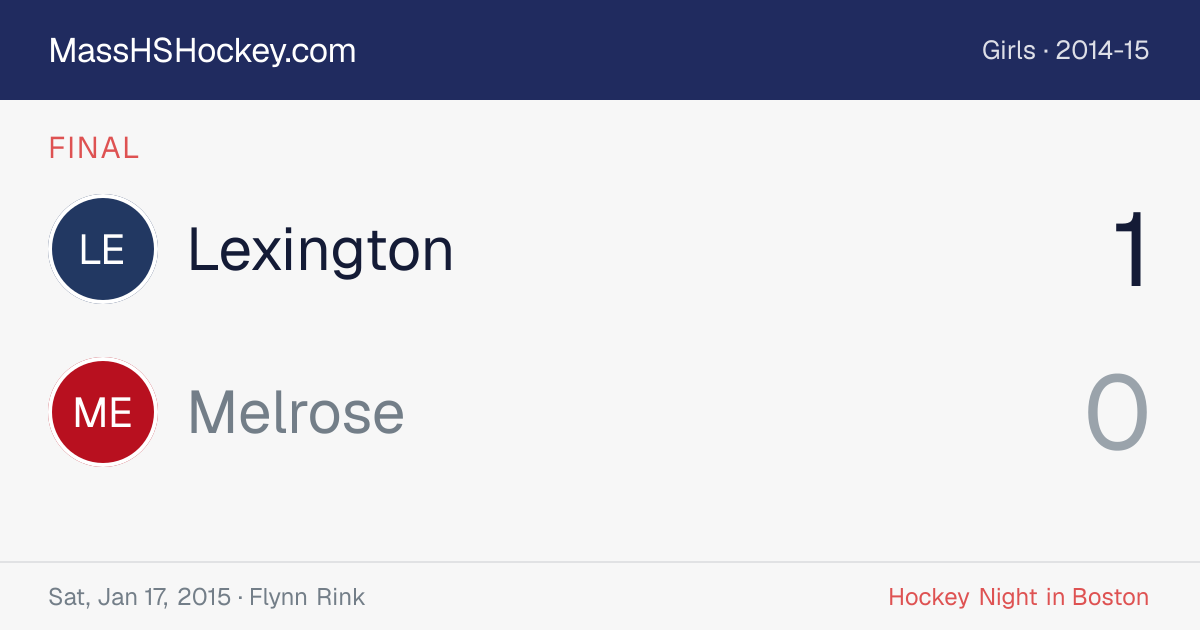 Lexington at Melrose score card