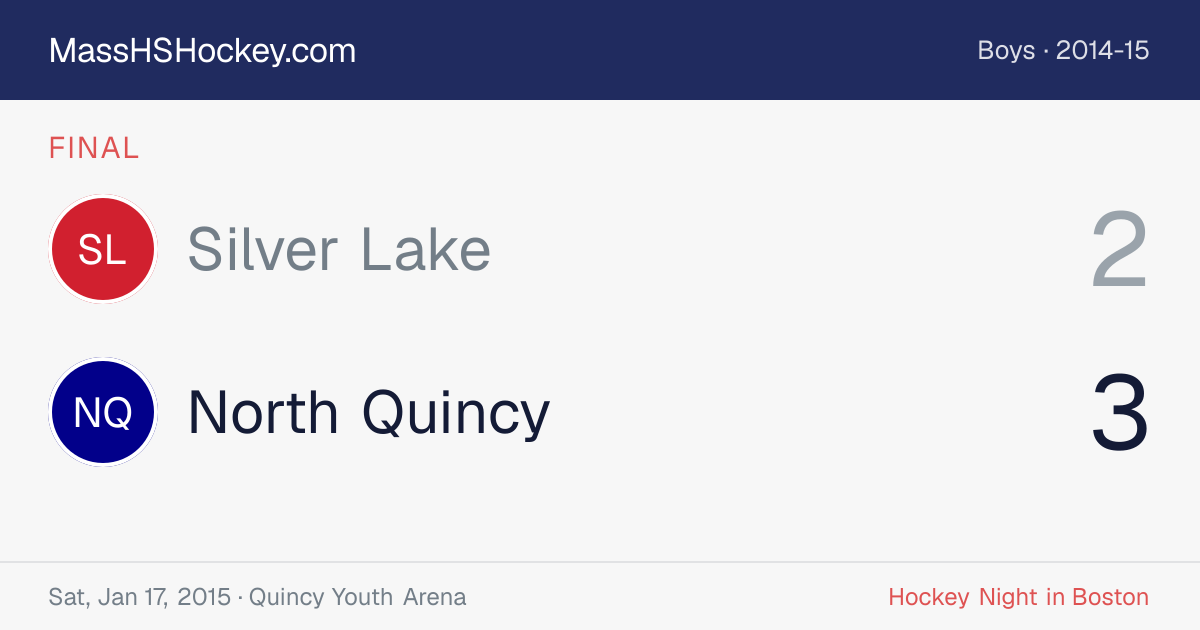 Silver Lake at North Quincy score card