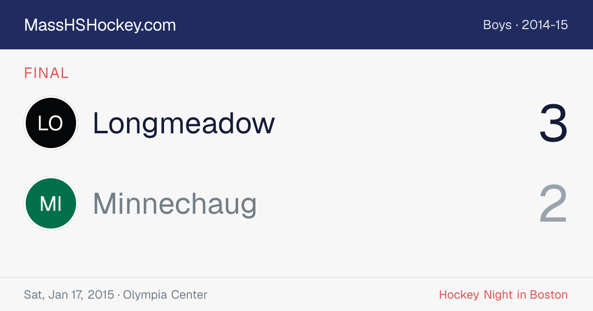 Longmeadow at Minnechaug score card