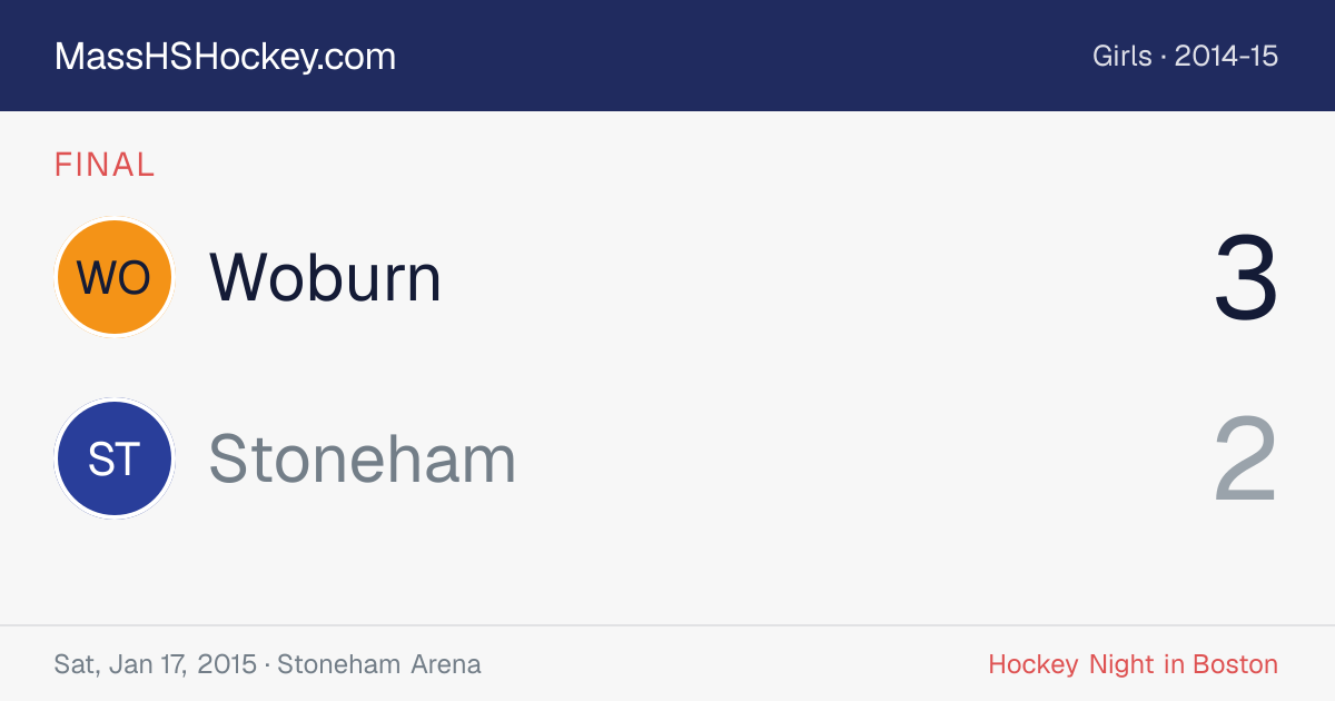 Woburn at Stoneham score card