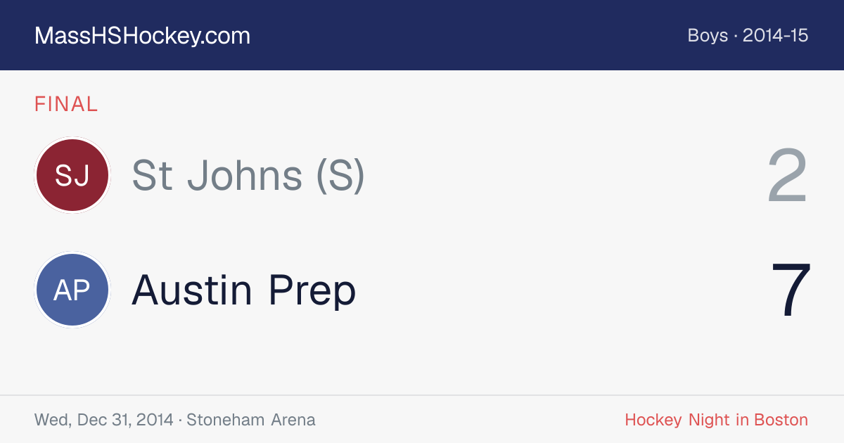 St Johns (S) at Austin Prep score card