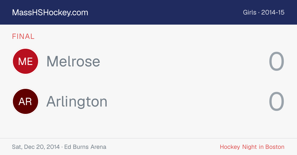 Melrose at Arlington score card
