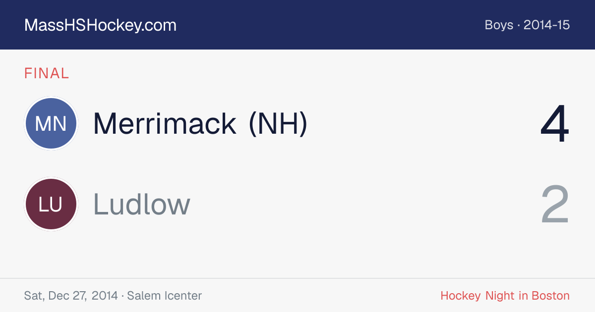 Merrimack (NH) at Ludlow score card
