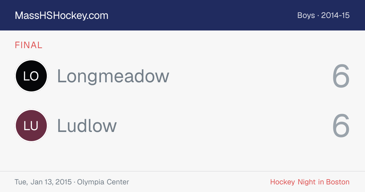 Longmeadow at Ludlow score card