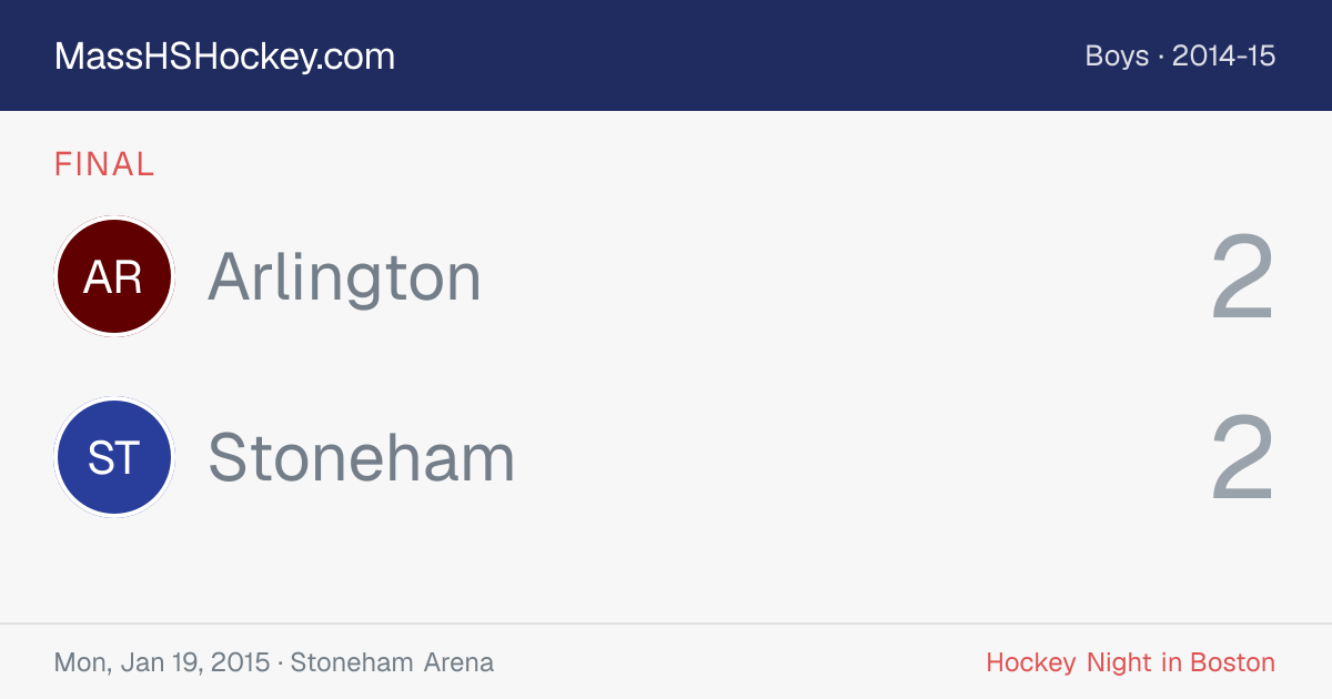 Arlington at Stoneham score card
