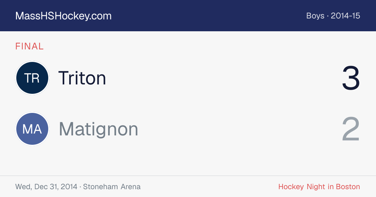 Triton at Matignon score card