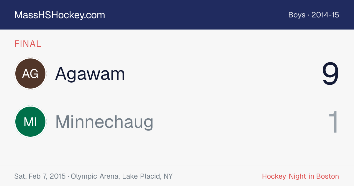 Agawam at Minnechaug score card