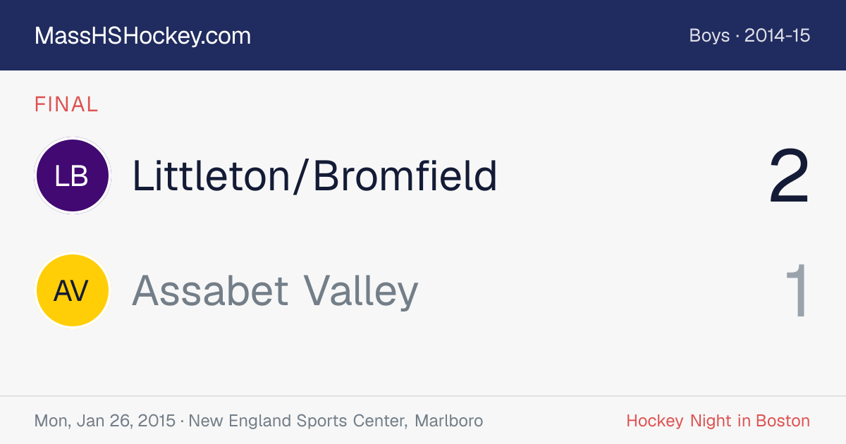 Littleton/Bromfield at Assabet Valley score card