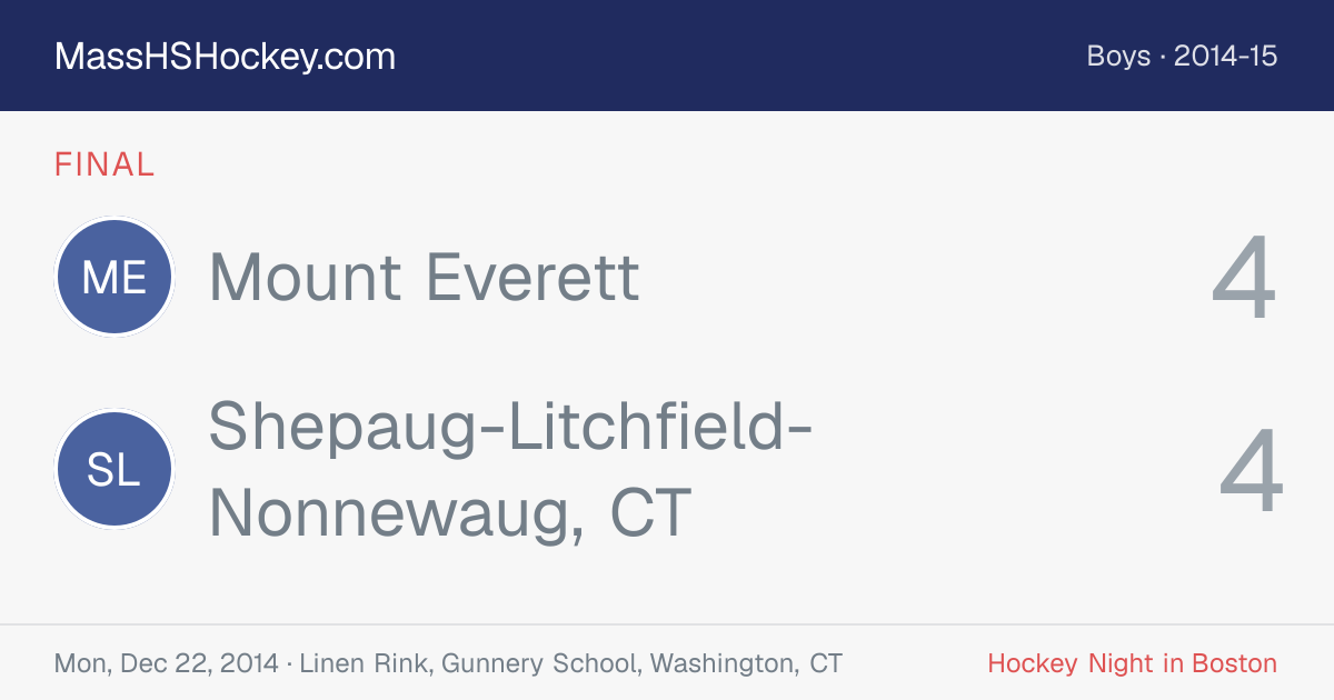 Mount Everett at Shepaug-Litchfield-Nonnewaug, CT score card