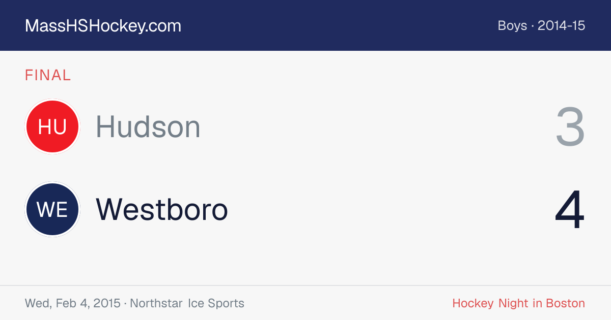 Hudson at Westboro score card