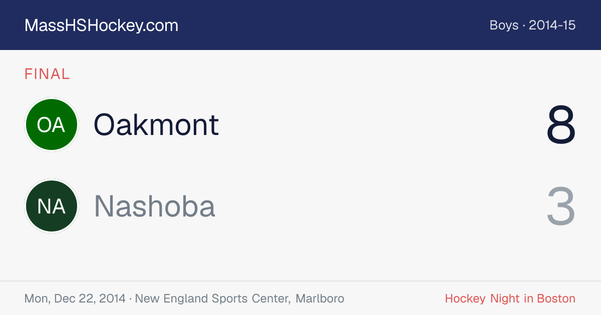 Oakmont at Nashoba score card