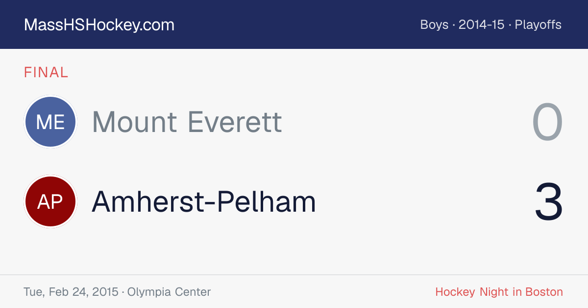 Mount Everett at Amherst-Pelham score card