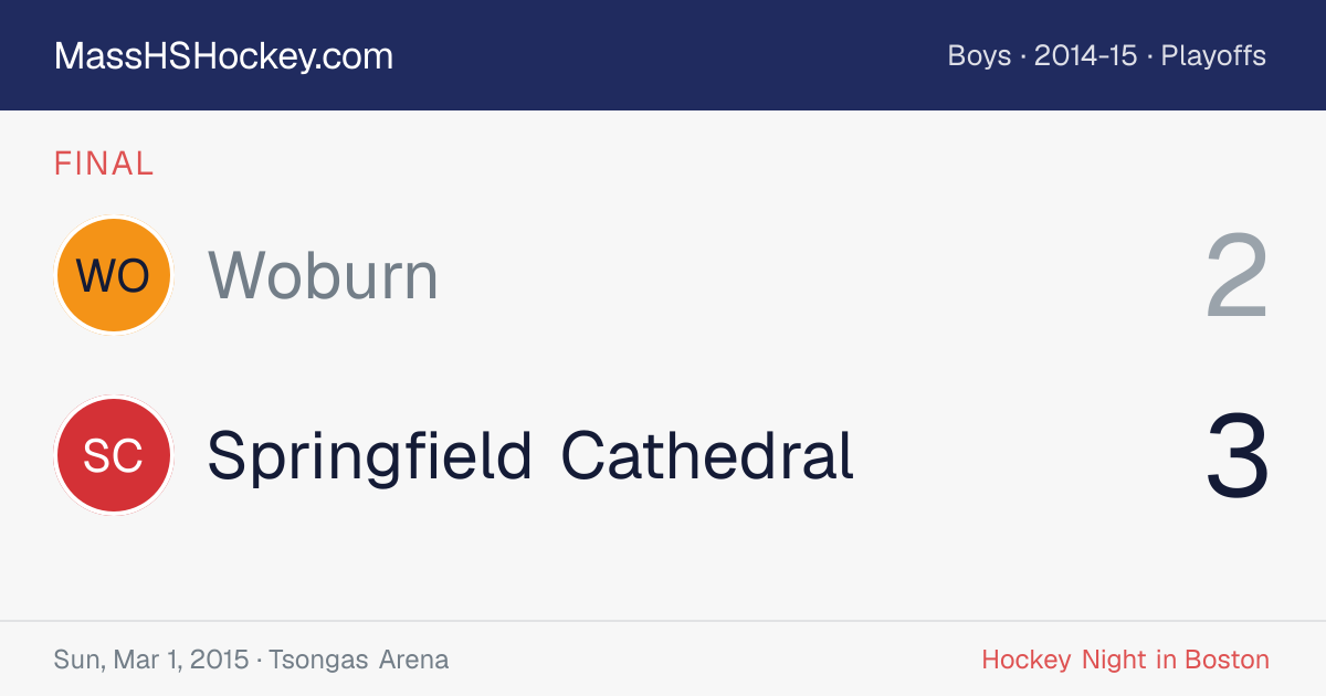 Woburn at Springfield Cathedral score card