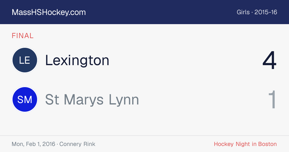 Lexington at St Marys Lynn score card
