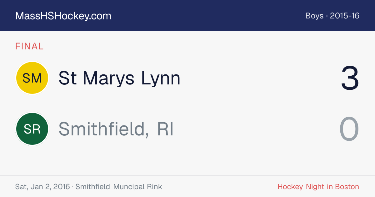 St Marys Lynn at Smithfield, RI score card