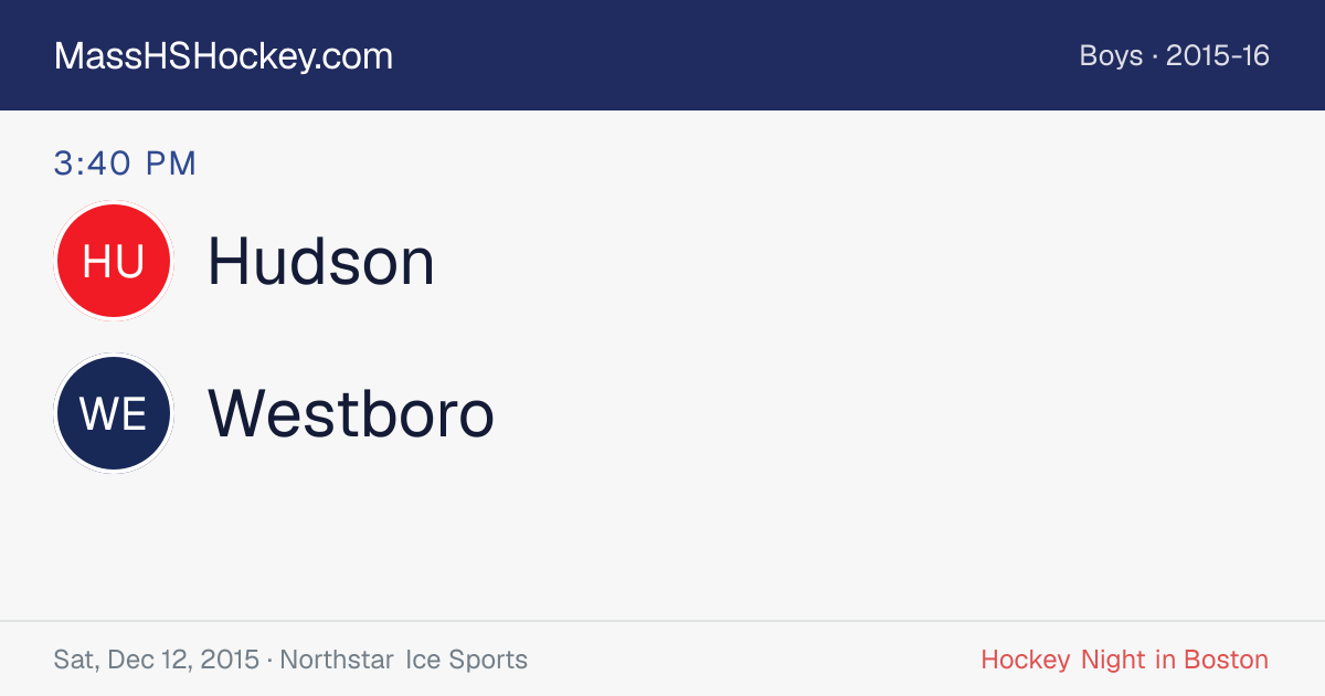 Hudson at Westboro score card