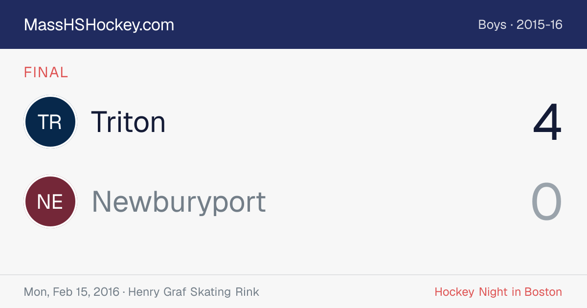Triton at Newburyport score card