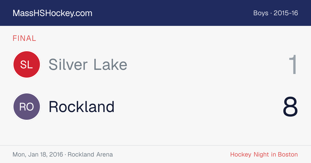 Silver Lake at Rockland score card