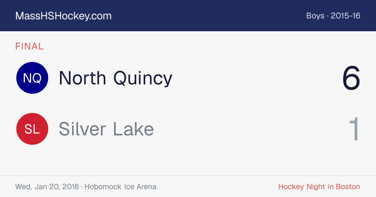 North Quincy at Silver Lake score card