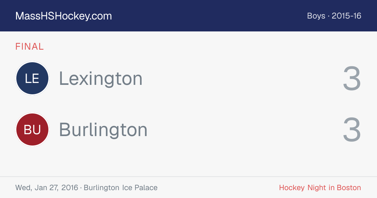 Lexington at Burlington score card