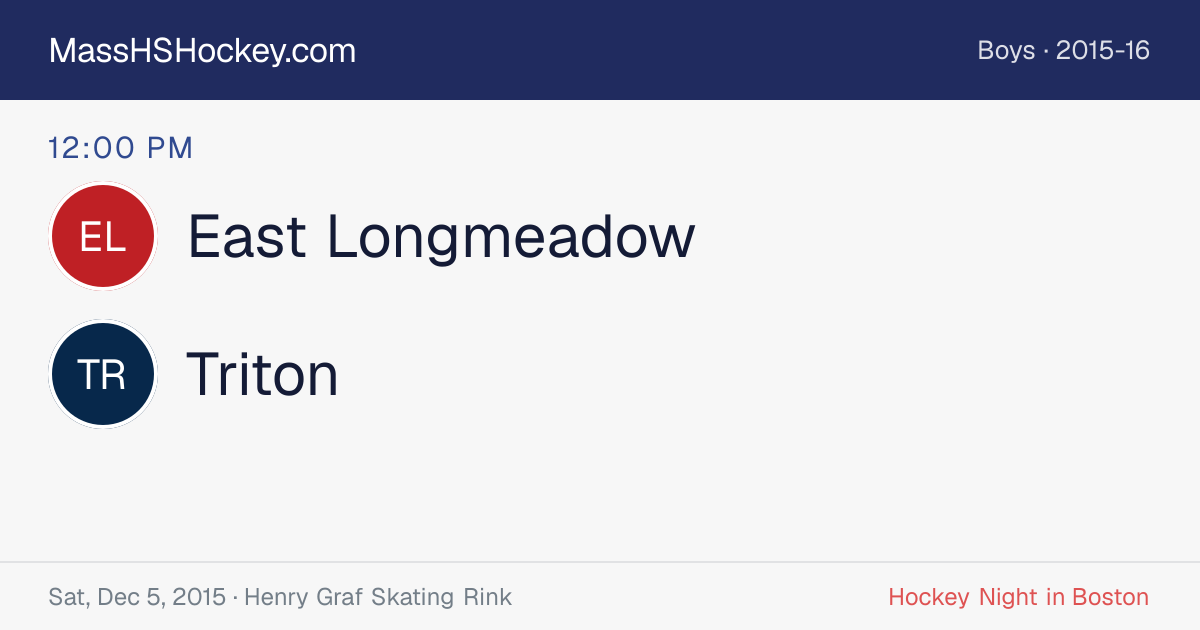 East Longmeadow at Triton score card