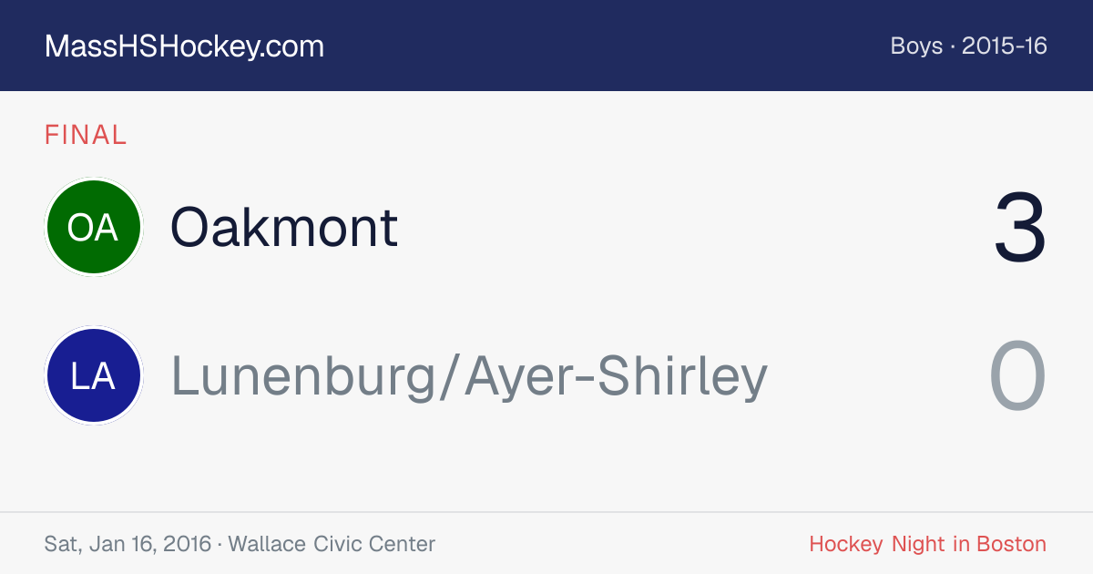 Oakmont at Lunenburg/Ayer-Shirley score card