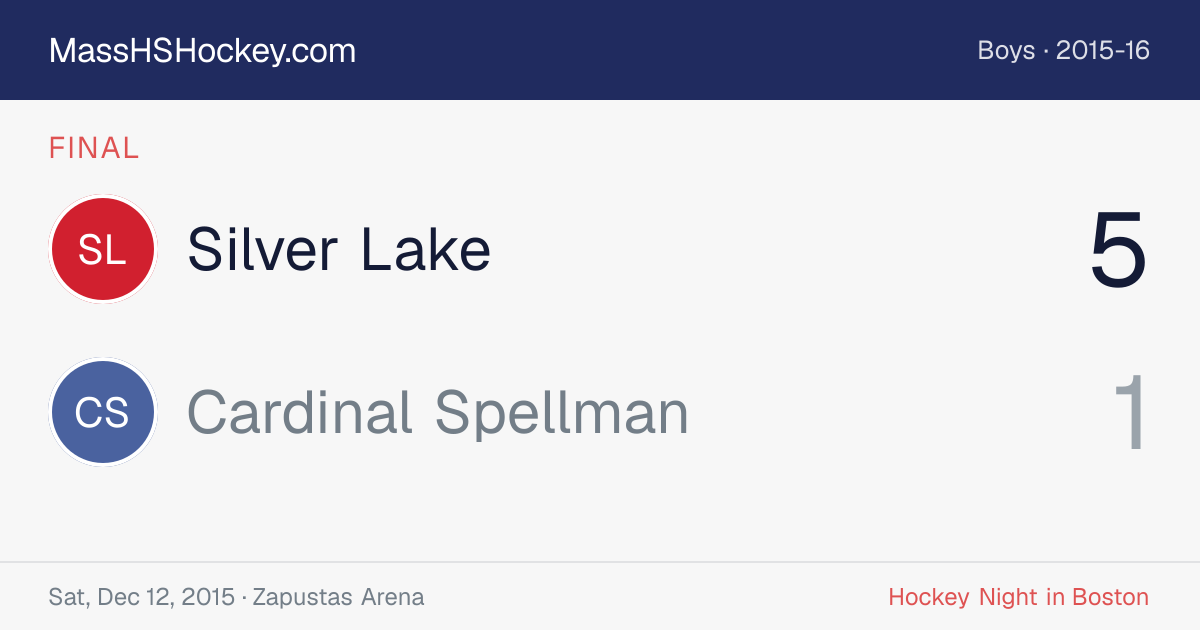 Silver Lake at Cardinal Spellman score card