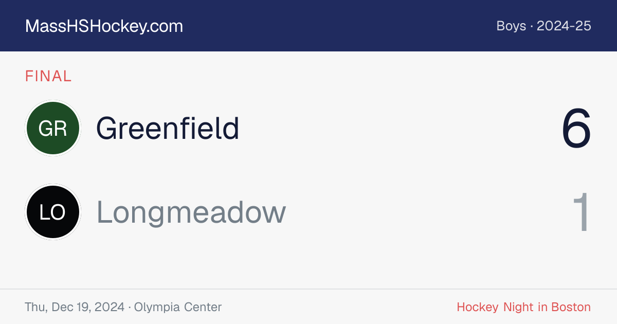 Greenfield at Longmeadow score card